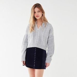 Urban Outfitters Cable Knit Half Zip Sweater